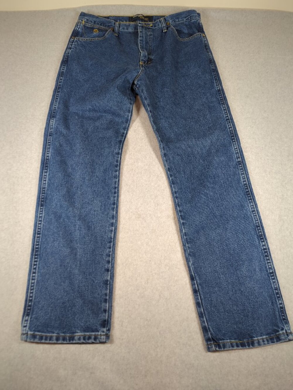 Wrangler George Strait Jeans Men's 34x32 Blue Denim Cowboy Cut Workwear Rodeo